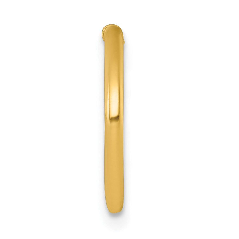 Single 14k 1.5 x 14mm Polished Post Hoop Earring