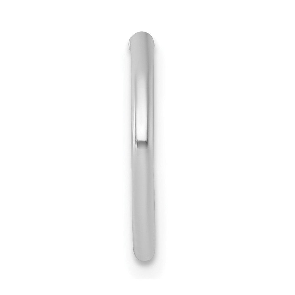 Single 14k White Gold 1.5 x 14mm Polished Post Hoop Earring