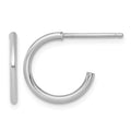 14k White Gold 1.5 x 14mm Polished Post Hoop Earrings