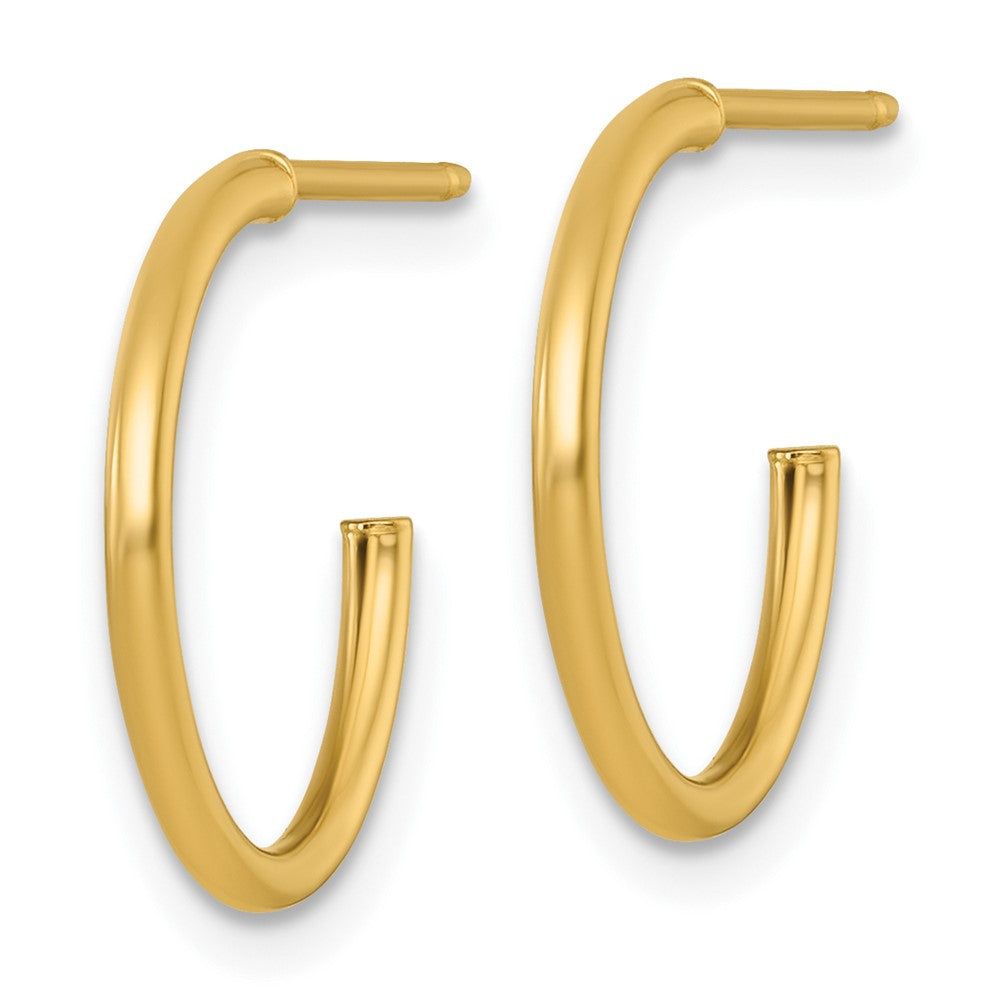14k 1.5 x 16mm Polished Post Hoop Earrings