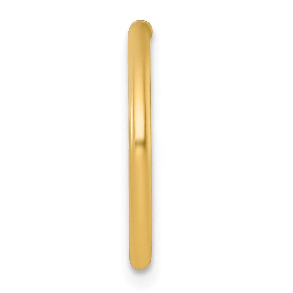 Single 14k 1.5 x 16mm Polished Post Hoop Earring