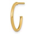 Single 14k 1.5 x 16mm Polished Post Hoop Earring