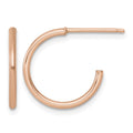 14k Rose Gold 1.5 x 16mm Polished Post Hoop Earrings