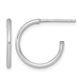 14k White Gold 1.5 x 16mm Polished Post Hoop Earrings