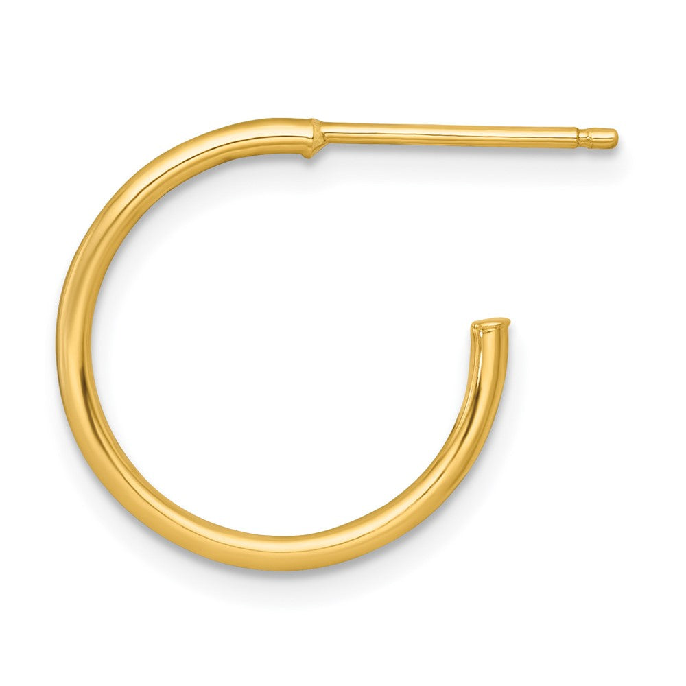 Single 14k 1.5 x 18mm Polished Post Hoop Earring