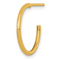 Single 14k 1.5 x 18mm Polished Post Hoop Earring