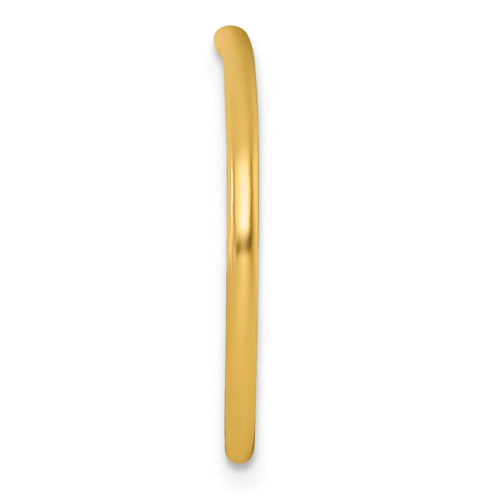 Single 14k 1.5 x 20mm Polished Post Hoop Earring