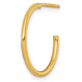 Single 14k 1.5 x 20mm Polished Post Hoop Earring