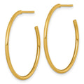 14k 1.5 x 30mm Polished Post Hoop Earrings