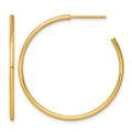 14k 1.5 x 35mm Polished Post Hoop Earrings