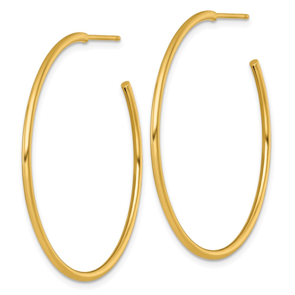 14k 1.5 x 40mm Polished Post Hoop Earrings