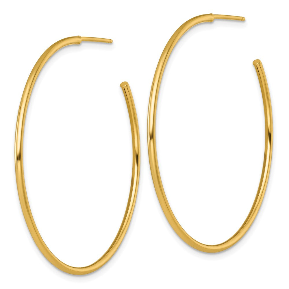 14k 1.5 x 45mm Polished Post Hoop Earrings