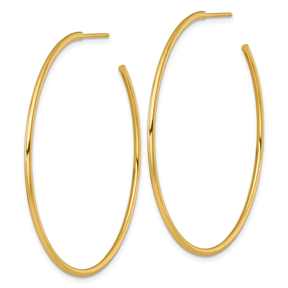 14k 1.5 x 50mm Polished Post Hoop Earrings