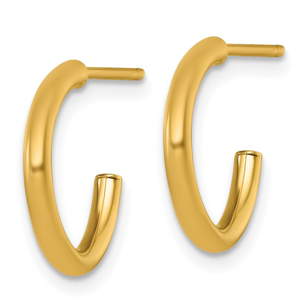 14k 2.0 x 15mm Polished Post Hoop Earrings