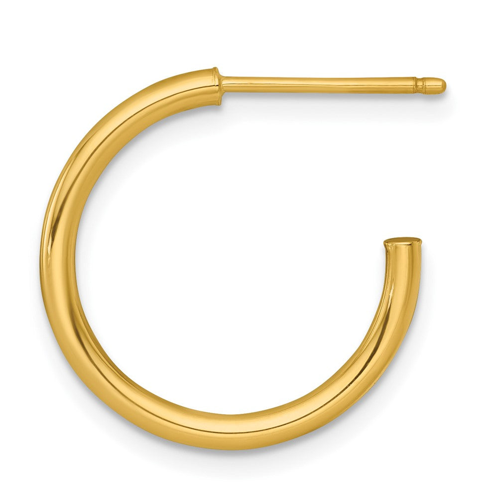 Single 14k 2.0 x 20mm Polished Post Hoop Earring