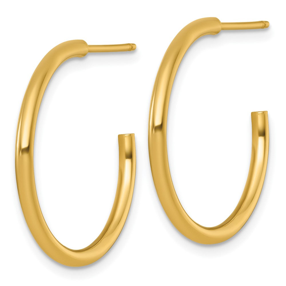 14k 2.0 x 25mm Polished Post Hoop Earrings