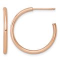14k Rose Gold 2.0 x 25mm Polished Post Hoop Earrings
