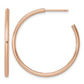 14k Rose Gold 2.0 x 35mm Polished Post Hoop Earrings
