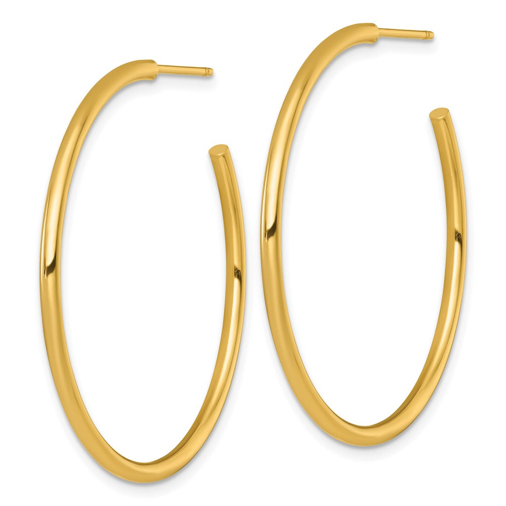 14k 2.0 x 40mm Polished Post Hoop Earrings