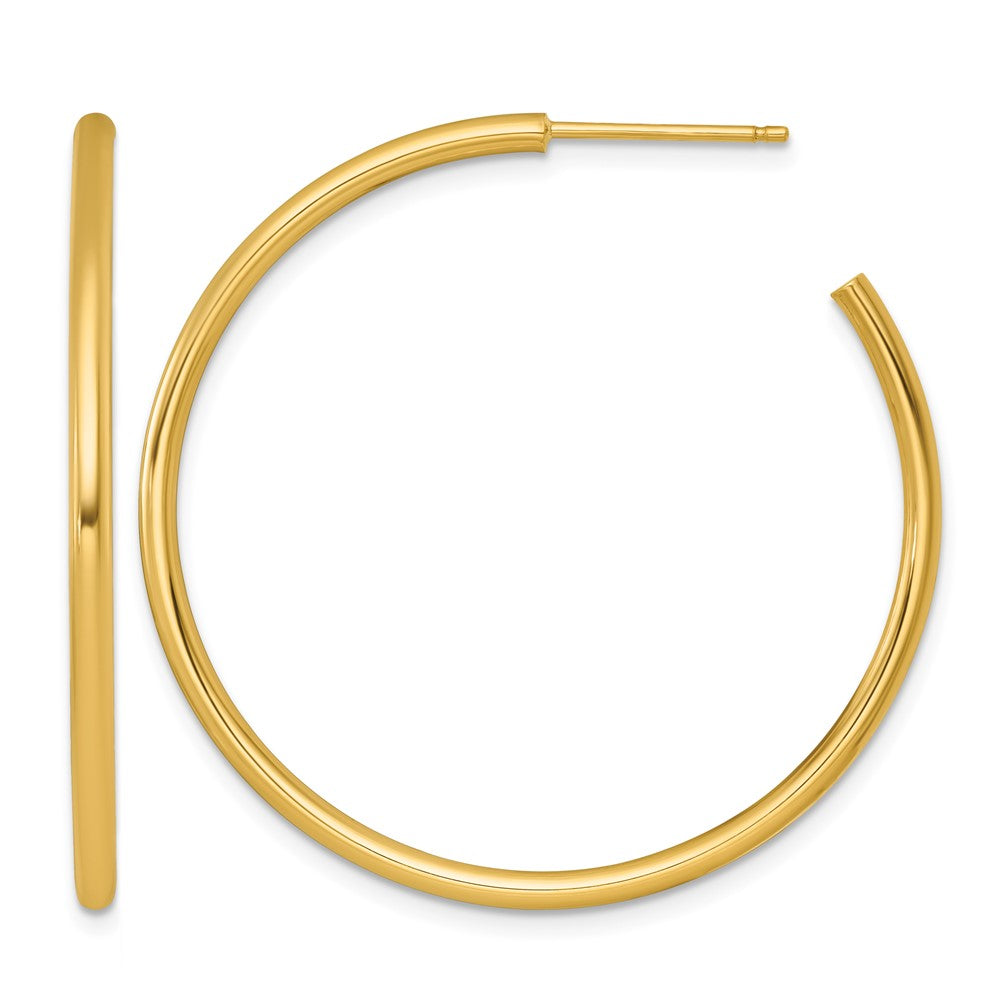 14k 2.0 x 40mm Polished Post Hoop Earrings
