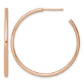 14k Rose Gold 2.0 x 40mm Polished Post Hoop Earrings