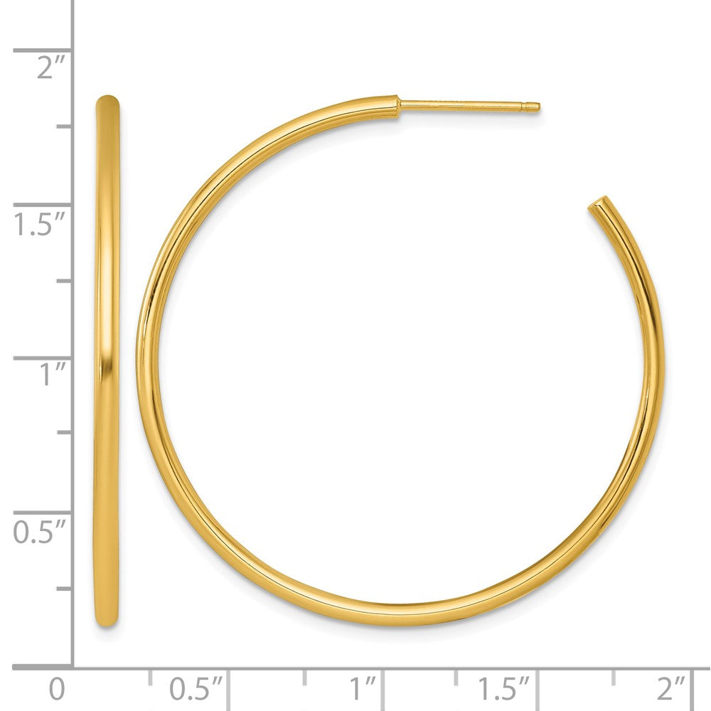 14k 2.0 x 45mm Polished Post Hoop Earrings