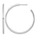 14k White Gold 2.0 x 45mm Polished Post Hoop Earrings