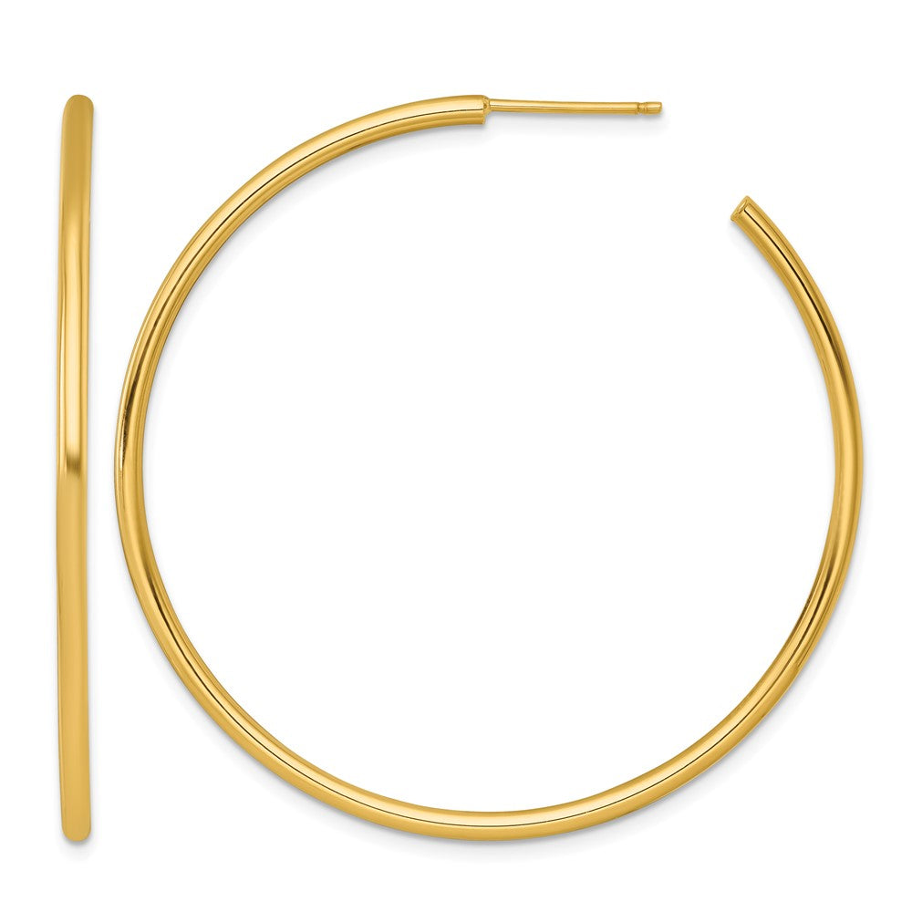14k 2.0 x 50mm Polished Post Hoop Earrings