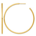 14k 2.0 x 55mm Polished Post Hoop Earrings