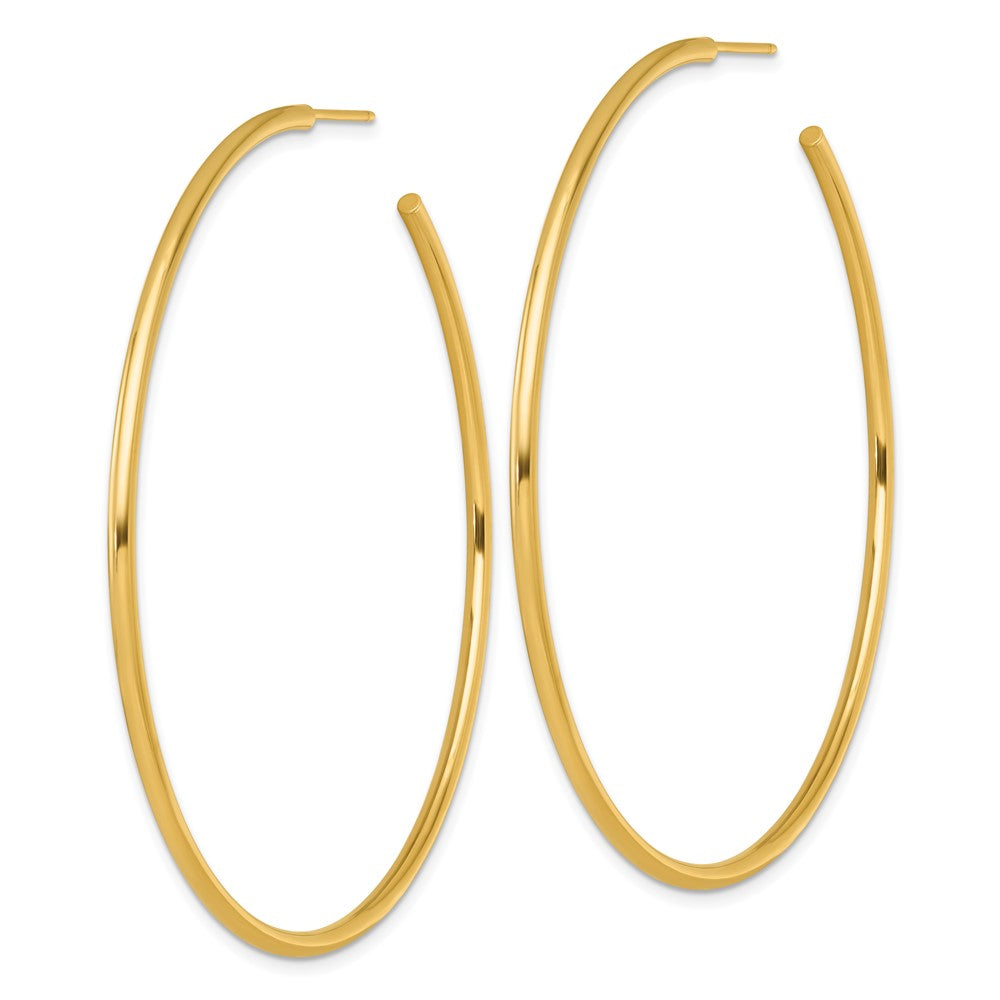 14k 2.0 x 65mm Polished Post Hoop Earrings