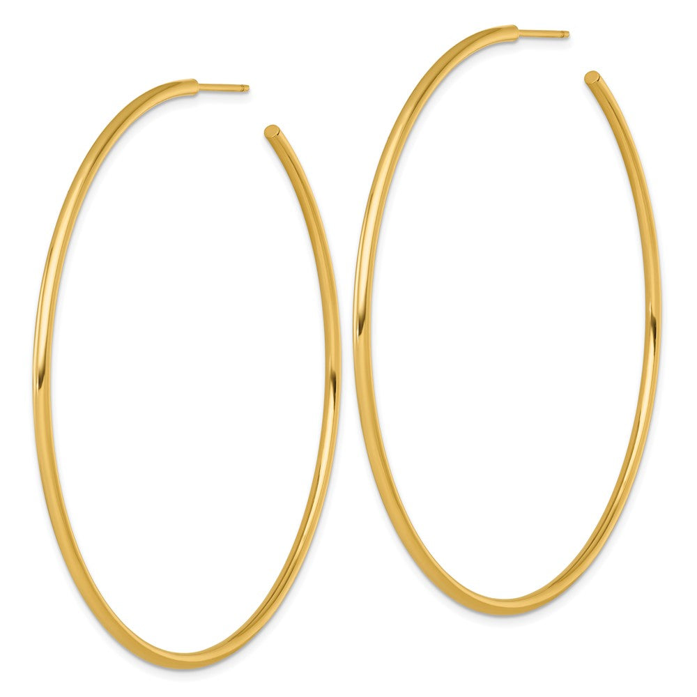 14k 2.0 x 70mm Polished Post Hoop Earrings
