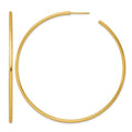 14k 2.0 x 70mm Polished Post Hoop Earrings