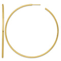 14k 2.0 x 75mm Polished Post Hoop Earrings