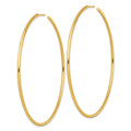 14k 2.0 x 80mm Polished Post Hoop Earrings