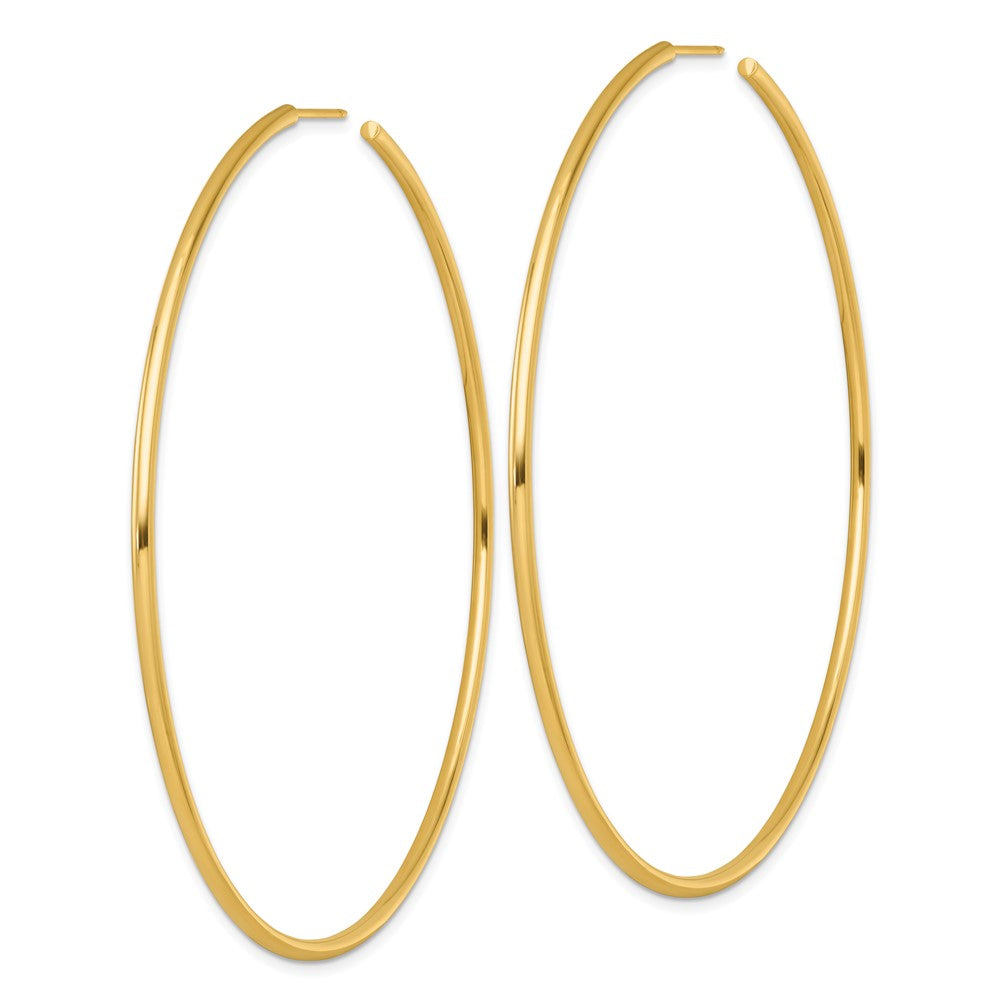 14k 2.0 x 80mm Polished Post Hoop Earrings