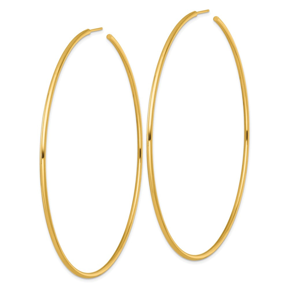 14k 2.0 x 90mm Polished Post Hoop Earrings