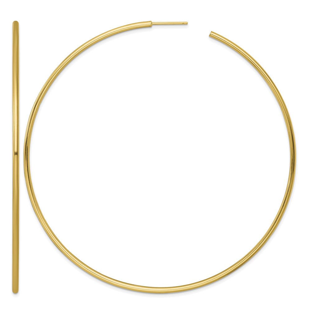 14k 2.0 x 90mm Polished Post Hoop Earrings