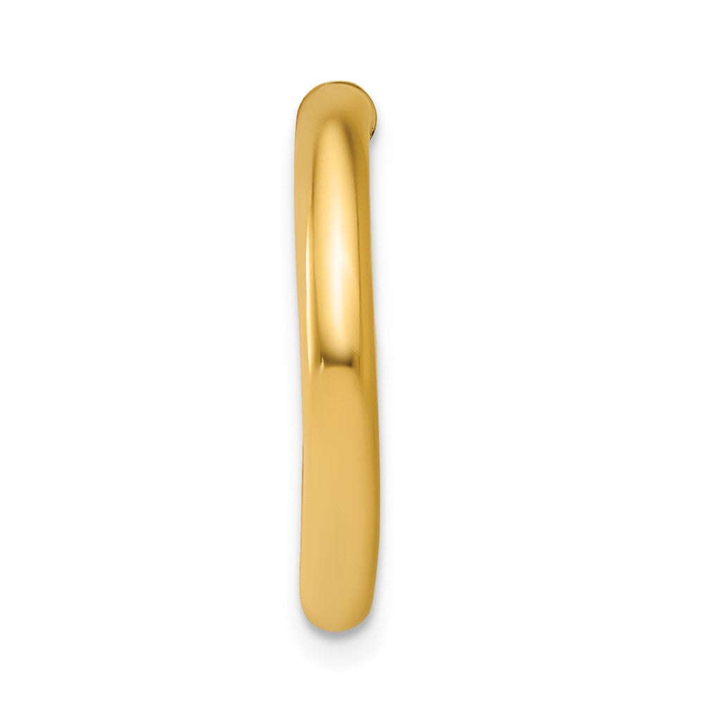Single 14K 2.5 x 20mm Polished Post Hoop Earring