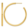 14k 2.5 x 45mm Polished Post Hoop Earrings