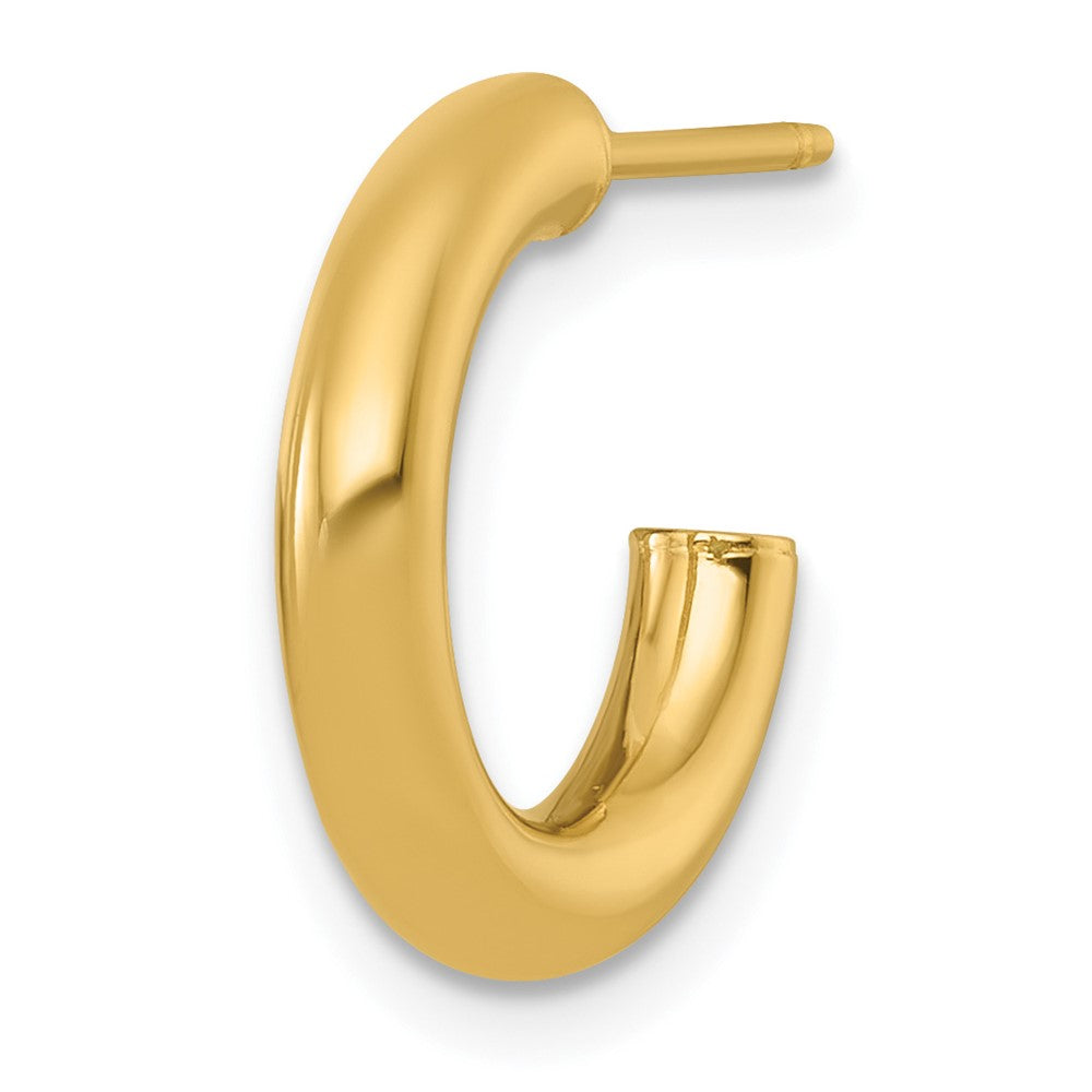Single 14k 3.0 x 16mm Polished Post Hoop Earring