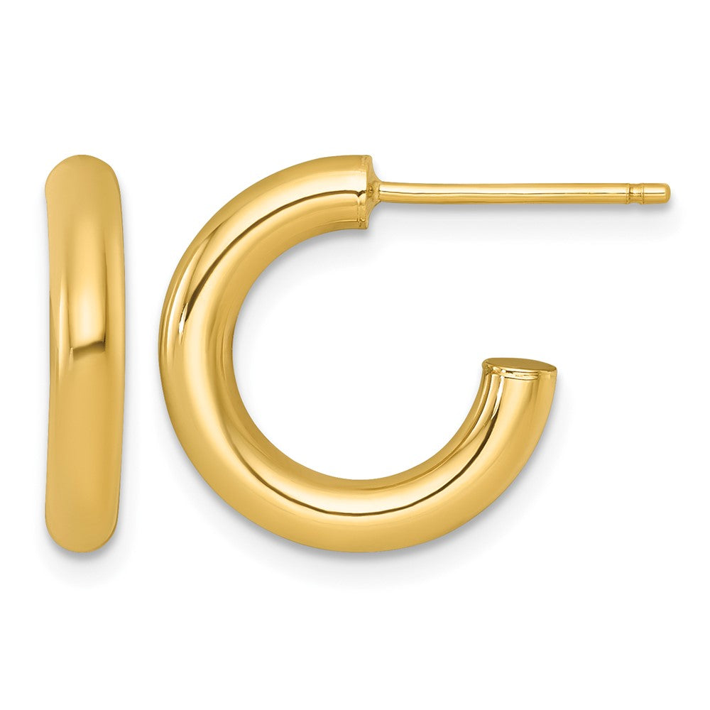 14k 3.0 x 16mm Polished Post Hoop Earrings