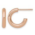 14k Rose Gold 3.0 x 16mm Polished Post Hoop Earrings