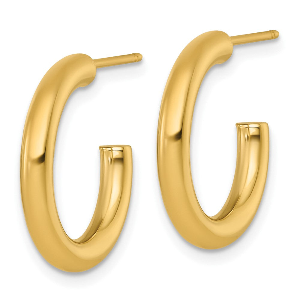 14k 3.0 x 20mm Polished Post Hoop Earrings