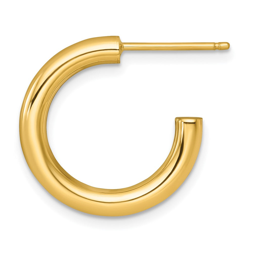 Single 14k 3.0 x 20mm Polished Post Hoop Earring