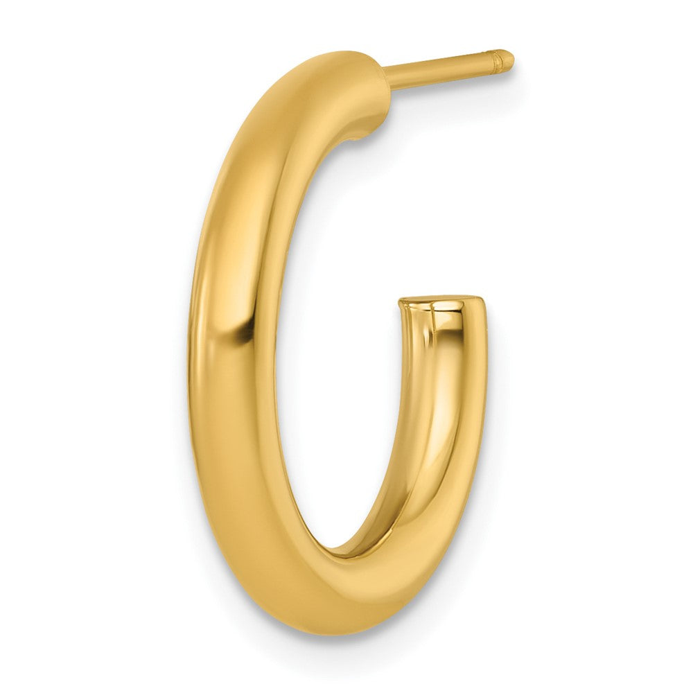 Single 14k 3.0 x 20mm Polished Post Hoop Earring