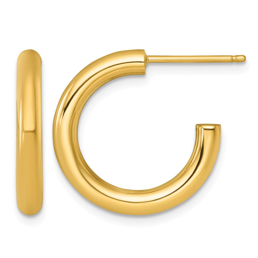 14k 3.0 x 20mm Polished Post Hoop Earrings