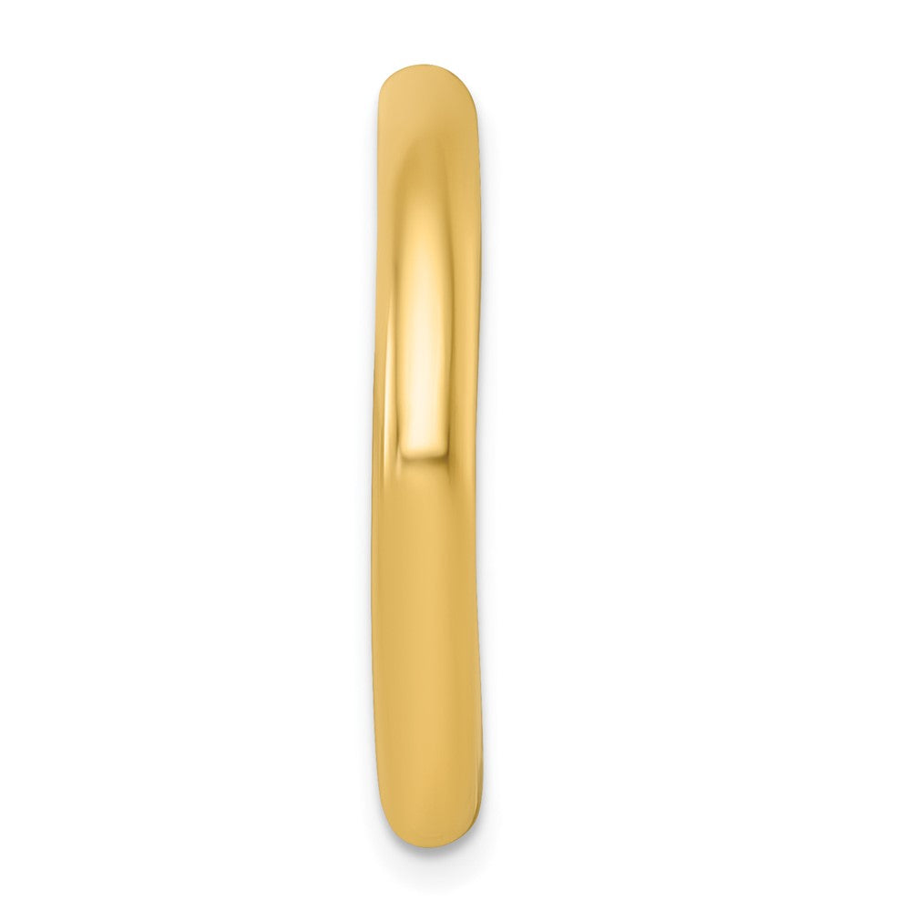 Single 14k 3.0 x 25mm Polished Post Hoop Earring