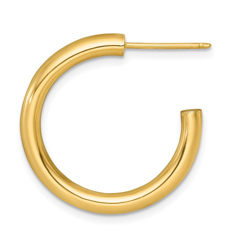 Single 14k 3.0 x 25mm Polished Post Hoop Earring