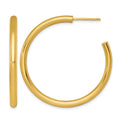 14k 3.0 x 40mm Polished Post Hoop Earrings