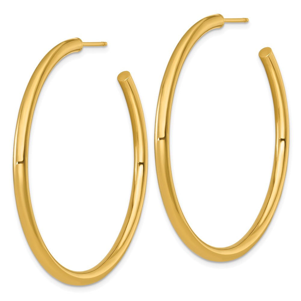 14k 3.0 x 50mm Polished Post Hoop Earrings